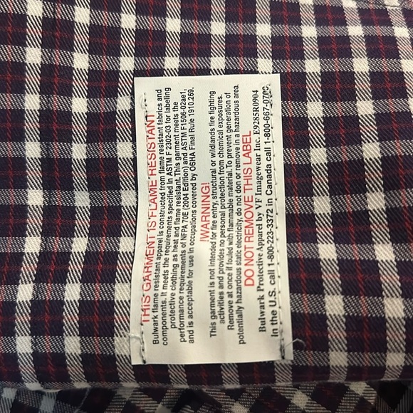 Bulwark Flame Resistant Plaid Uniform Shirt - Picture 3 of 5
